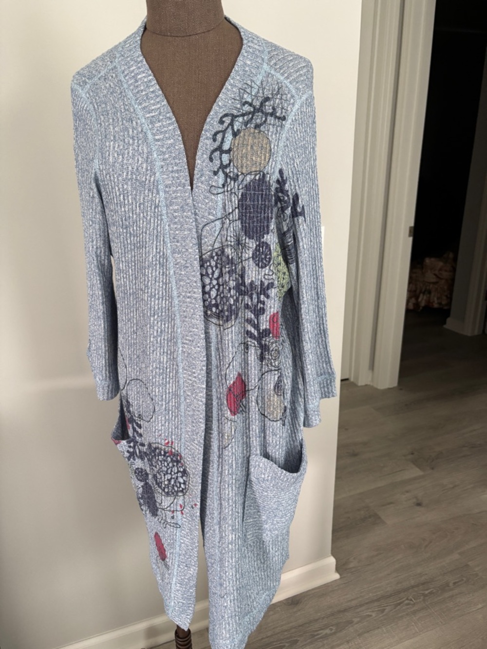 Inoah Long blue Cardigan Large